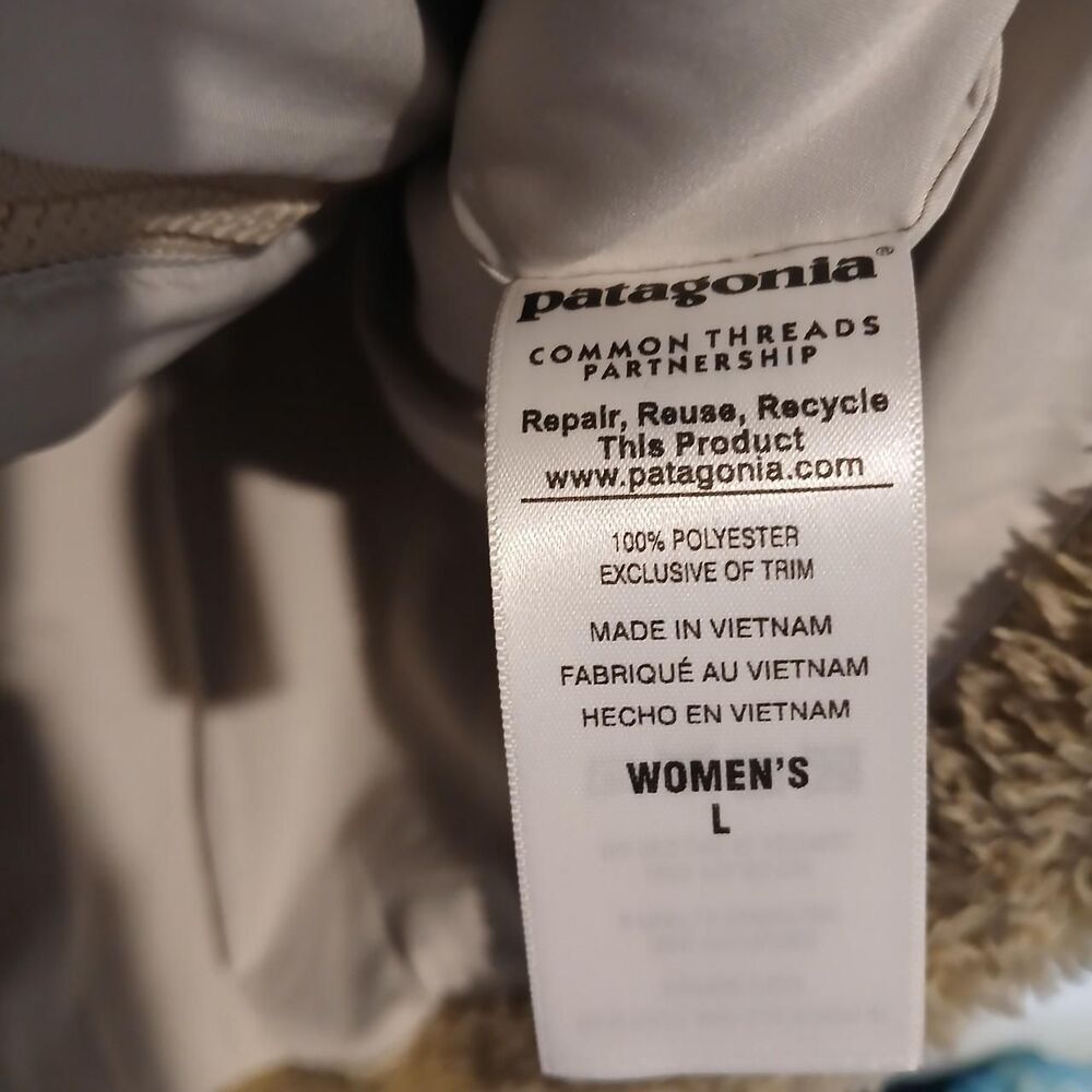 Patagonia Women's Los Gatos Fleece Tan Vest Full Zip Size Large - Picture 5 of 5